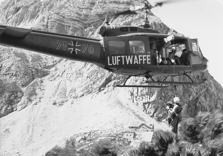 Gemeinsame Einsatzübung der Bergwacht Kempten und der Luftwaffe 1982