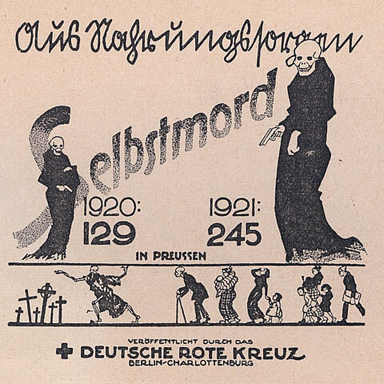 Selbstmorde "aus Nahrungssorgen" im Freistaat Preußen 1920 und 1921 (DRK)